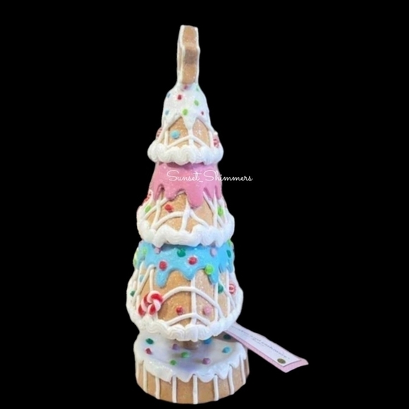 13" Cupcakes & Cashmere Pastel Sugar Icing Gingerbread Tree Star Peppermint New - Picture 6 of 7